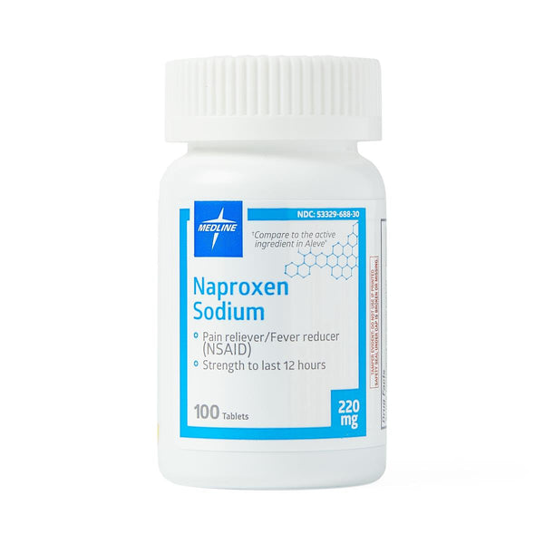 Naproxen Sodium Tablets, 220 mg, 100/Bottle, 64/CS (OTCM00012) Case of 64