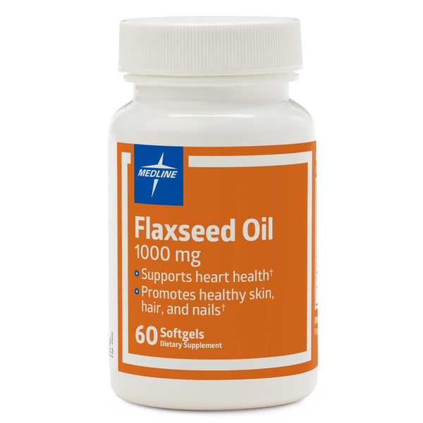 Flaxseed Oil Softgel, 1,000 mg, 60/Bottle, 48 Bottles/Case, 48/CS (OTCM00017) Case of 48