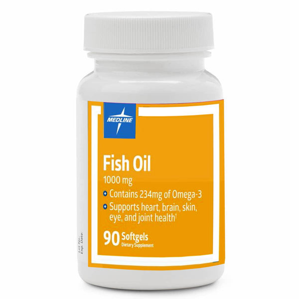 Fish Oil Softgel, 1,000 mg, 90/Bottle, 24 Bottles/Case, 24/CS (OTCM00019) Case of 24