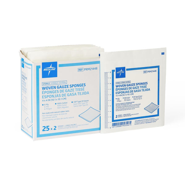 Medline Woven Sterile Gauze Sponges, 1200/CS (PRM21448) Case of 1200