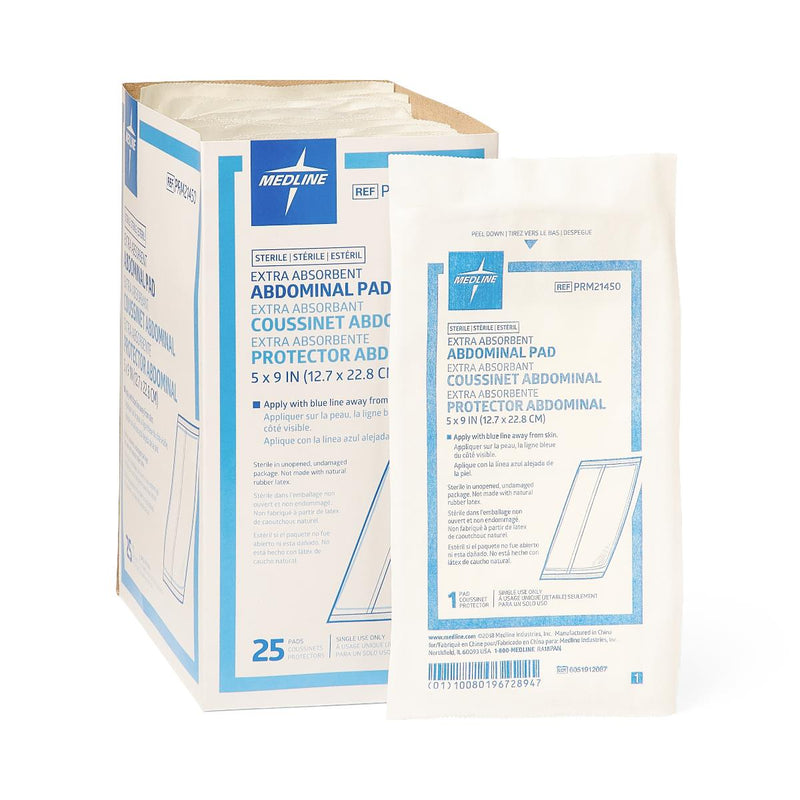 Medline Essentials Sterile Abdominal Pads, 1/EA (PRM21450H) Each