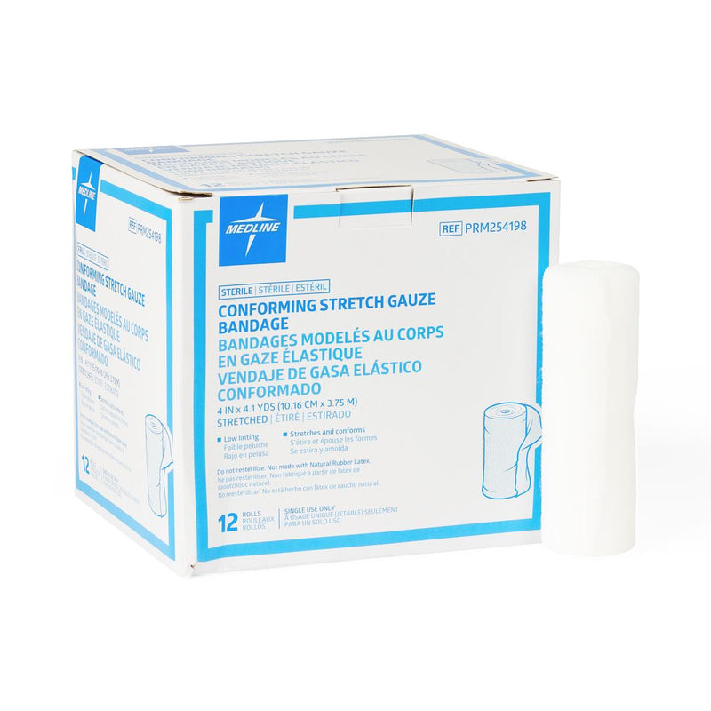 Medline Sterile Conforming Stretch Gauze Bandages, 96/CS (PRM254198) Case of 96