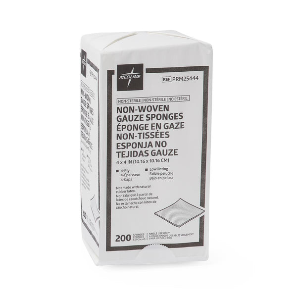 Medline Nonsterile Nonwoven Gauze Sponges, 200/PK (PRM25444H) Pack of 200