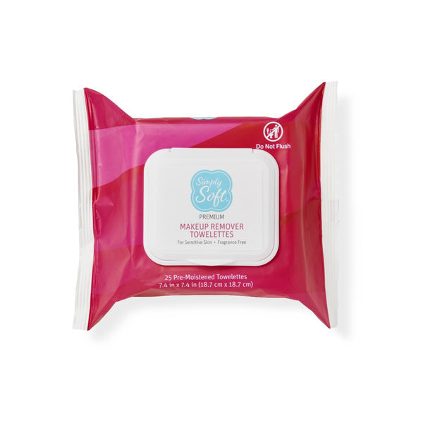 Simply Soft Premium Skin Cleansing and Makeup Remover Wipes, 7.4" x 7.4", 2/Pack, 12 Packs/Case, 12/CS (RSS1402) Case of 12