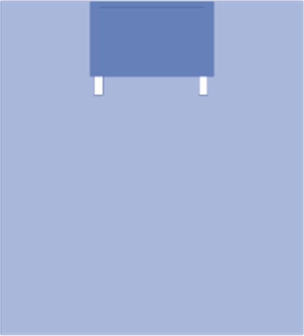 Drape Sheet with Absorbent reinforcement 29"x16", Bottom, 75"x70", 60/CS (SPT-4206SCS) Case of 60