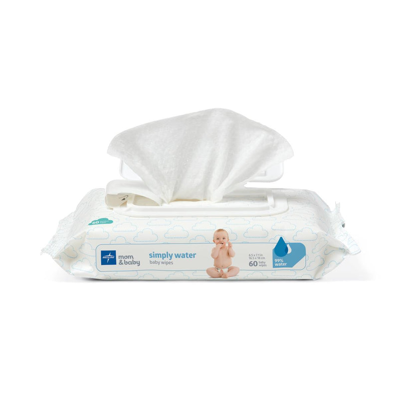 Simply Water Fragrance-Free Baby Wipes, 6.5" x 7.1", 60/Pk, 12/CS (SWW720) Case of 12