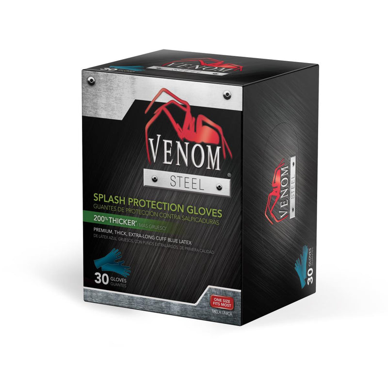 Venom Steel Powder-Free Latex Gloves, One Size Fits Most, 16/CS (VEN6025) Case of 16