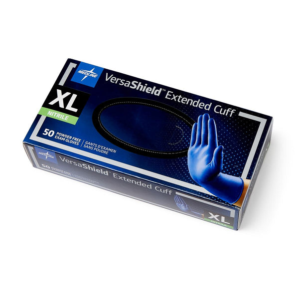 VersaShield Extended Cuff Powder-Free Nitrile Exam Gloves, Size XL, 500/CS (VS711XL) Case of 500