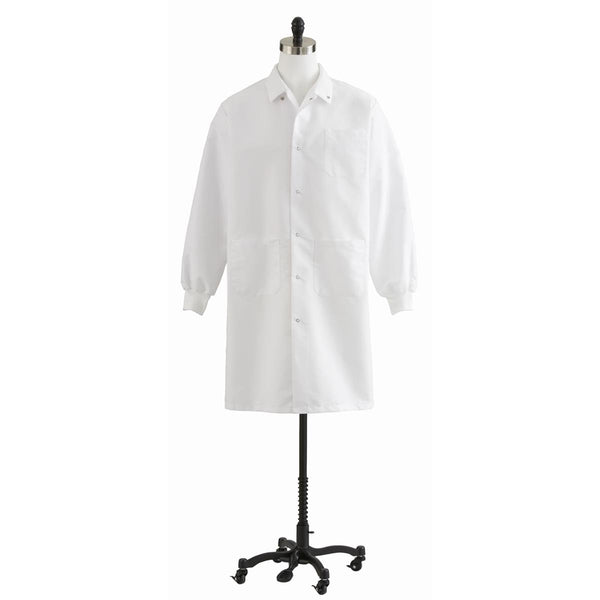 Unisex Knee-Length Lab Coat, White, Size L, 1/EA  (87026QHWL) Each