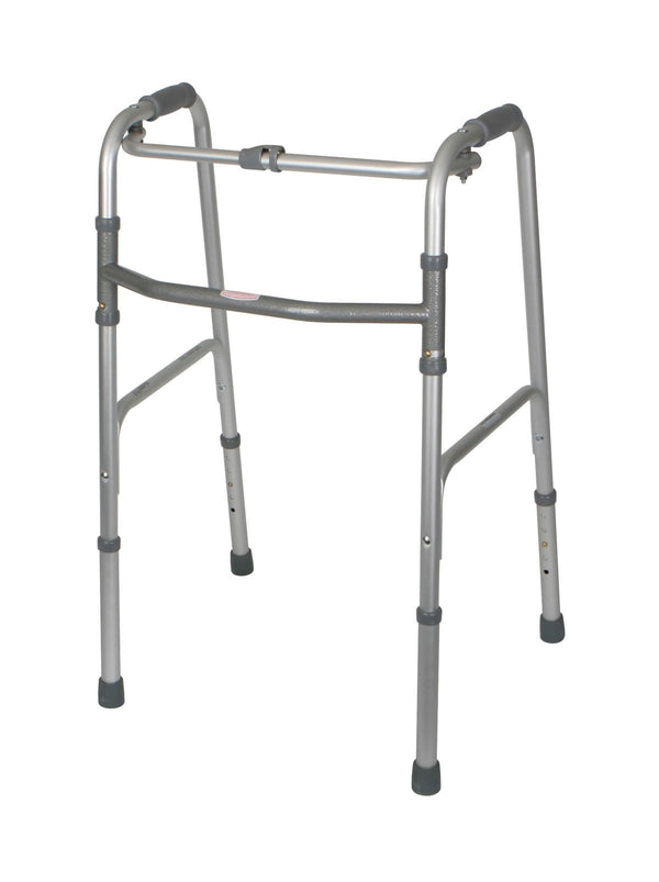 Adult Folding Walker, 1 Button, 2/CS  (MDS86615) Case of 2