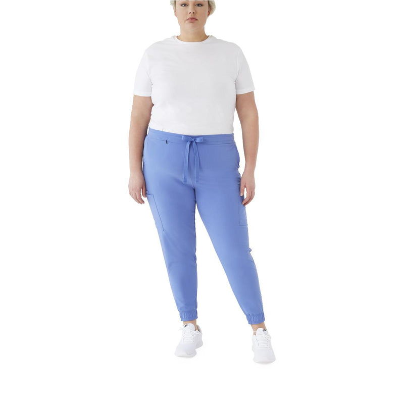 First AVE Women's 7-Pocket Jogger-Style Scrub Pant, Ceil Blue, Size XL, 1 EA (2544CBLXL) Each