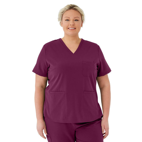 Lex AVE Women's Scrub Top, Wine, Size 4XL, 1/EA  (4802WNE4XL) Each