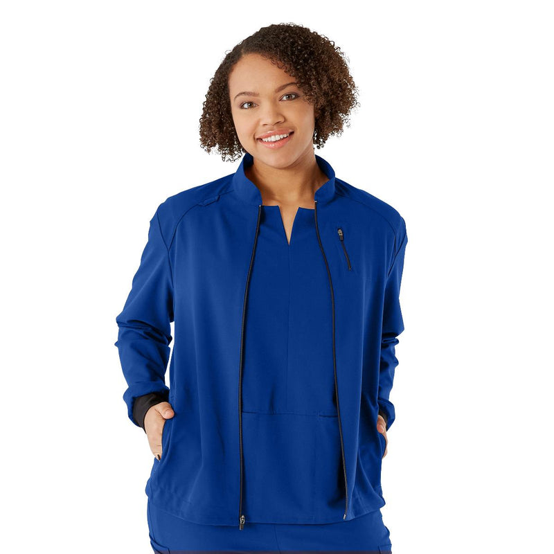 Solano AVE Women's Athletic Fit Scrub Jacket, Royal Blue, Size XL, 1/EA  (5010RYLXL) Each