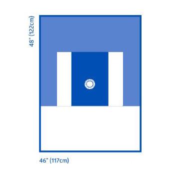 Radial Drape with Hydro Dynamic Absorbent Reinforcement, Sterile, Single Use, 46" x 48" (117 cm x 122 cm), 20/CS  (DYNJP4123HDA) Case of 20