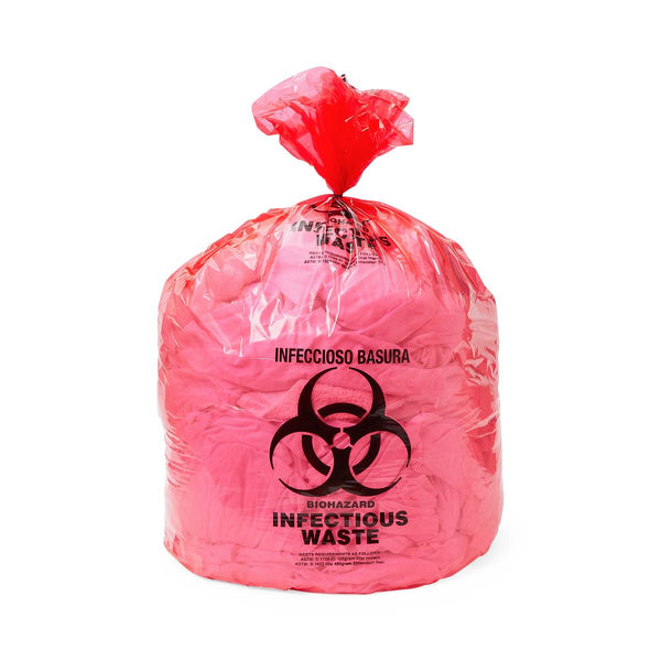 Biohazard Liner, Red, 30" x 43", 1.3 Mil, Roll, 20/RL (EVSBL304313RH) 1 Roll