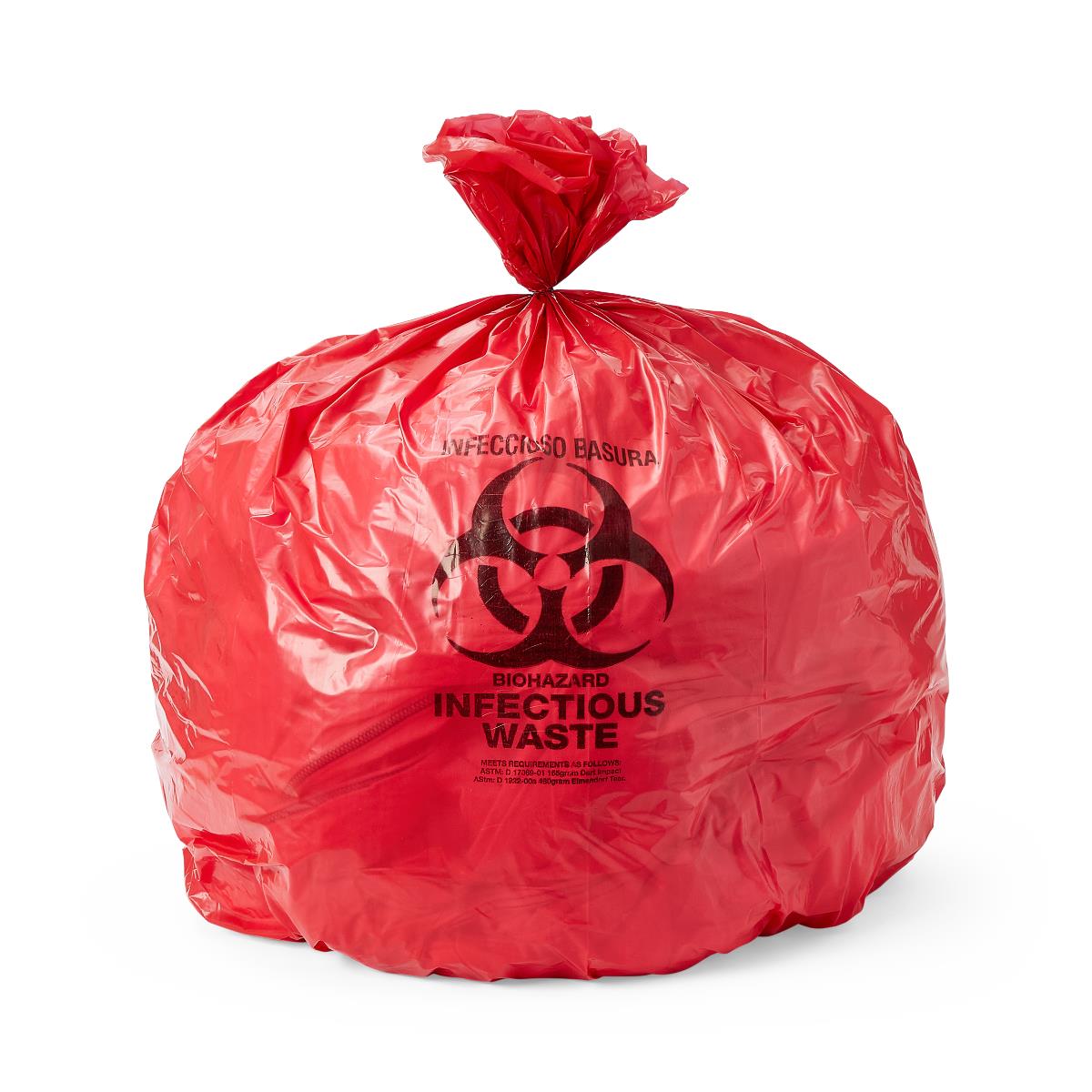 Biohazard Liner, Red, 40 x 46, 2.0 Mil, Flat, 100/CS (EVSBL40462RPF) C ...