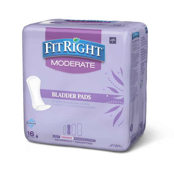 Bladder Control Pad, Moderate, 4" x 11", 16/BG (FBC1020Z) Bag of 16