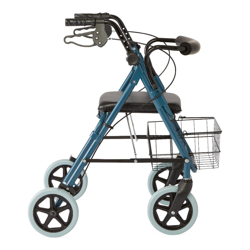 Medline Deluxe Aluminum Rollator, Blue, 1/EA  (G07887B) Each