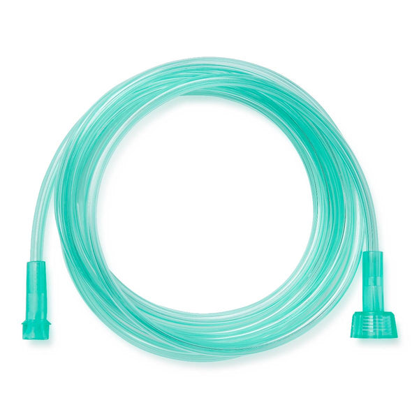 Green Crush-Resistant Oxygen Tubing, 7', Universal Connector, 50/CS  (HCSU4507G) Case of 50