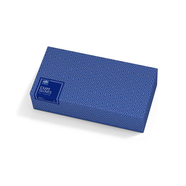 Designer Box Powder-Free Vinyl Exam Gloves, Size L, 100/BX (HOME403H) Box of 100