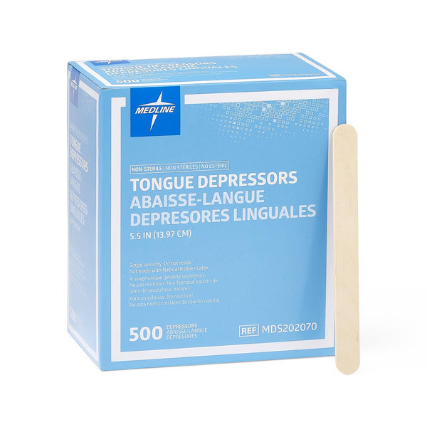 Nonsterile Tongue Depressor, 5.5", 500/BX (MDS202070HH) Box of 500