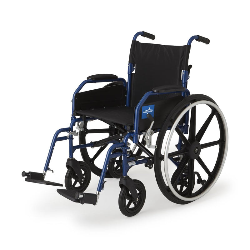 Hybrid 2 Transport Wheelchair with Removable Desk-Length Arms and Swing-Away Footrests, 300 lb. Weight Capacity, 18" Width, 1/CS  (MDS806250H2) Case of 1