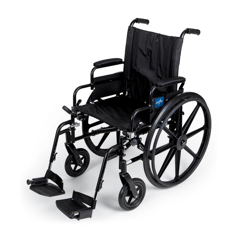 K4 Extra-Wide Lightweight Wheelchair with Swing-Back Desk-Length Arms and Swing-Away Footrests, 22" Width, 1/EA  (MDS806570) Each