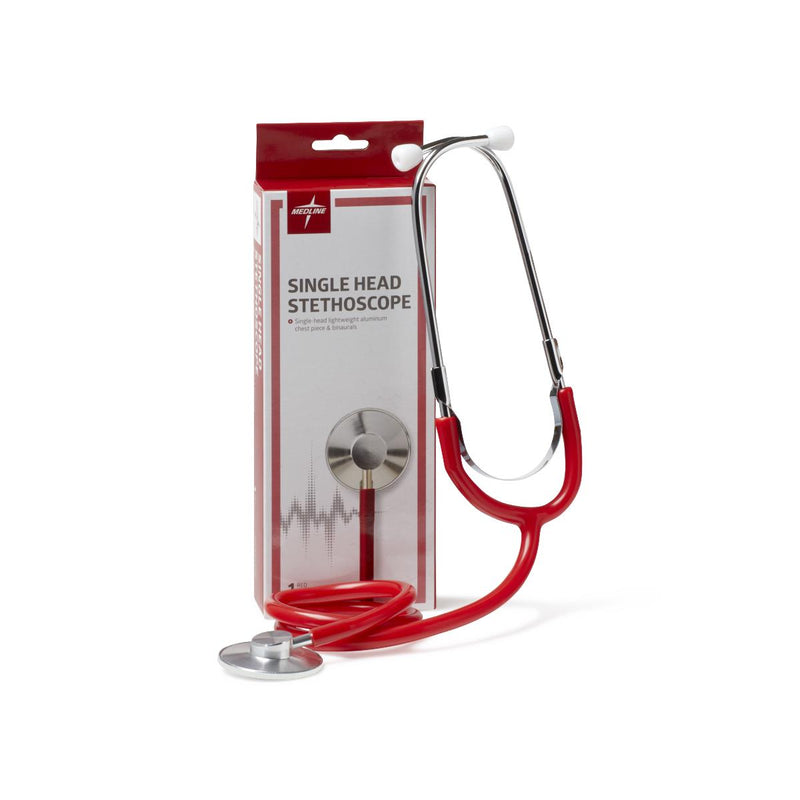 Single-Head Stethoscope, Red, 1 EA (MDS926106) Each