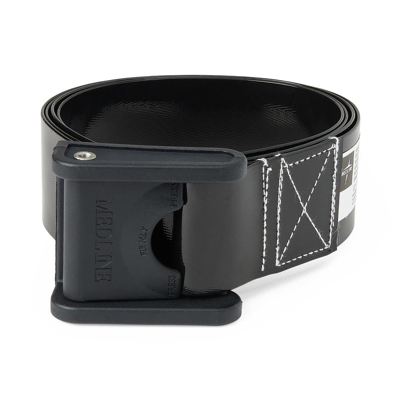 Wipeable Gait Belt, Polyurethane Coated, Black, 60", 1 EA (MDT828203BWP) Each