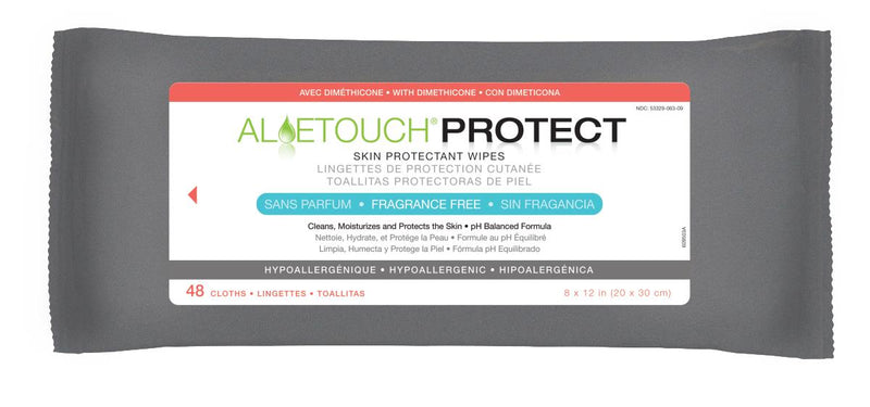 AloeTouch PROTECT Barrier Cream Wipes, Unscented, 8 Wipes/Pk, 30/CS (MSC095228) Case of 30