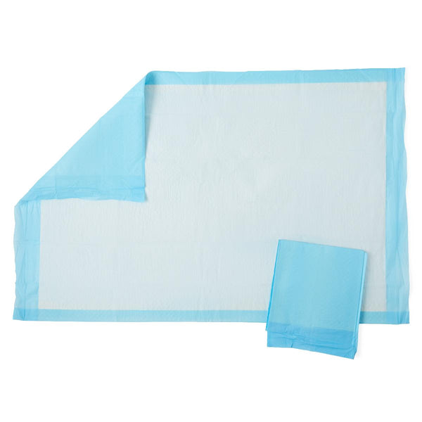 Protection Plus Underpad, Light Absorbency, 23" x 36", Blue, Quilted, Inner Packs of 25/Bag, 150/CS (MSC281229C) Case of 150