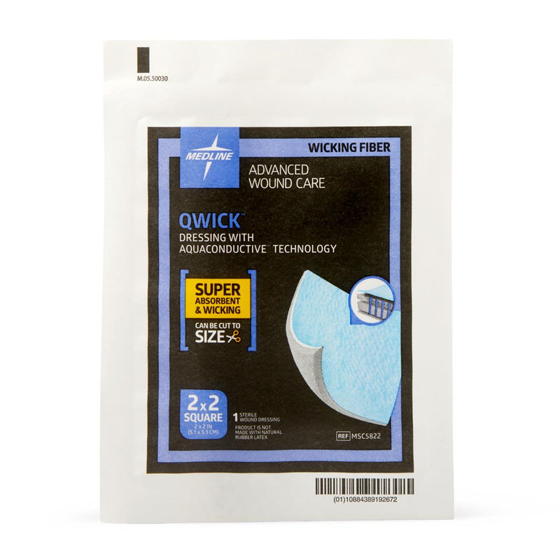 Qwick Nonadhesive Dressing with Aquaconductive Technology, 2" x 2", 1/EA  (MSC5822H) Each