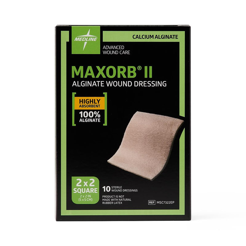 Maxorb II Alginate Dressings, 2" x 2", in Educational Packaging, 100/CS  (MSC7322EP) Case of 100