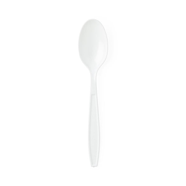 Plastic Spoon, Polystyrene, Heavy-Weight, White, 6", 1000/CS (NON00293) Case of 1000