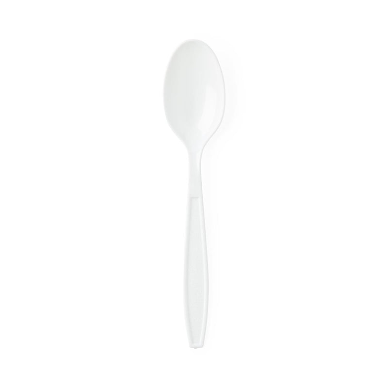 Plastic Spoon, Polystyrene, Heavy-Weight, White, 6", 1000/CS (NON00293) Case of 1000