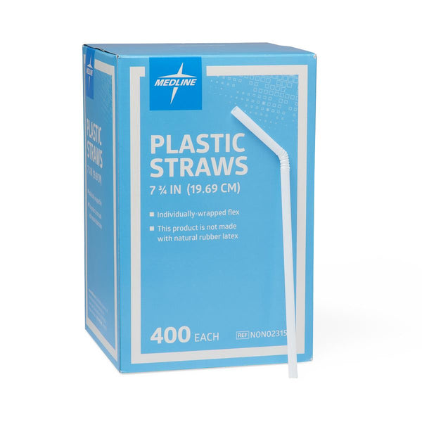 Wrapped Flex Straws, 7-3/4", 400/BX (NON02315H) Box of 400