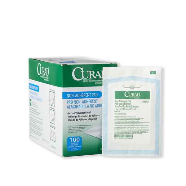 CURAD Non-Adherent Dressing Pad, Sterile, 2" x 3", 1200/CS  (NON25700) Case of 1200