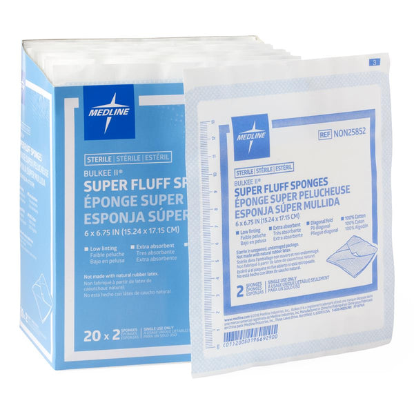 Bulkee II Super Fluff Sponges, 6" x 6.75" in 2-Packs, 40/BX  (NON25852Z) Box of 40