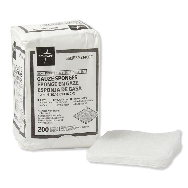 Nonsterile 100% Cotton Woven Gauze Sponges, 4000/CS (PRM21408C) Case of 4000