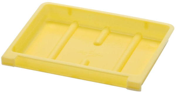 Plastic Soap Dish with Ridges, Gold, 3.75" x 2.75" x 0.5", 100/CS  (DYND80492) Case of 100