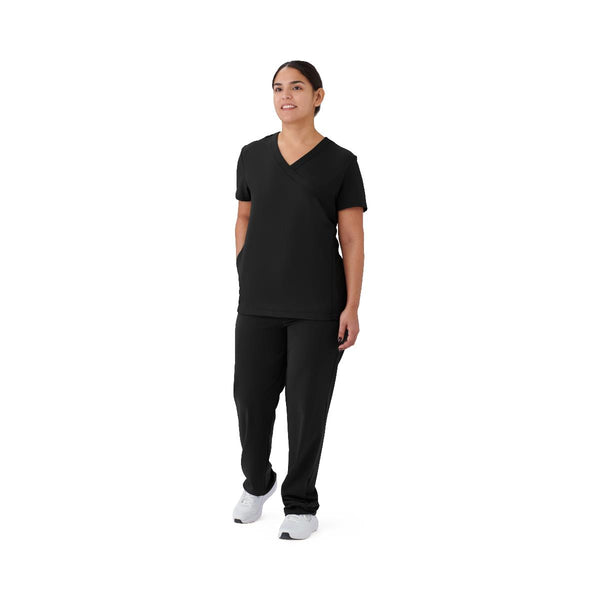 Staten AVE Women's Yoga-Style Scrub Tops, 1/EA (4865BLKXS) Each