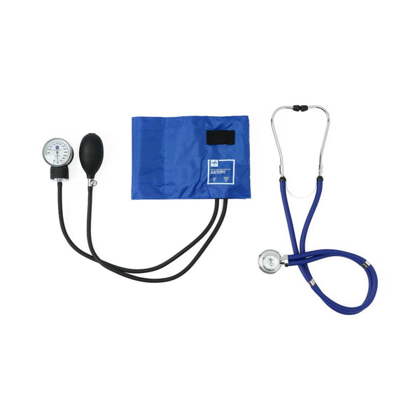 Sphygmomanometer/Sprague Rappaport Stethoscope Combo Kit, Blue, 1/EA  (MDS9124) Each