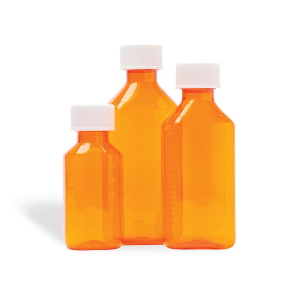 Amber Oval Bottle, 4 oz., 100/CS (NONPHAR3004) Case of 100