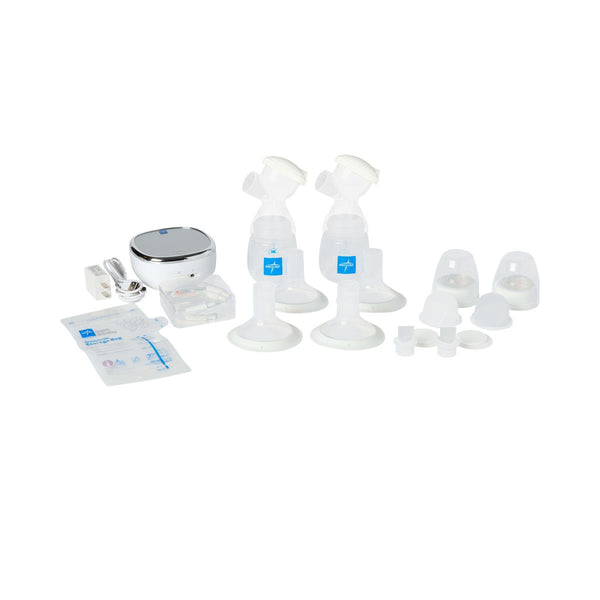 Dual Electric Breast Pump Kit Includes Pump, 2 Bottles/Lids/Covers, 2 Sets Phlanges, Replacement Parts, 10 Milk Storage Bags, Power Cord/Adapter, 1 EA (MDS68010) Each