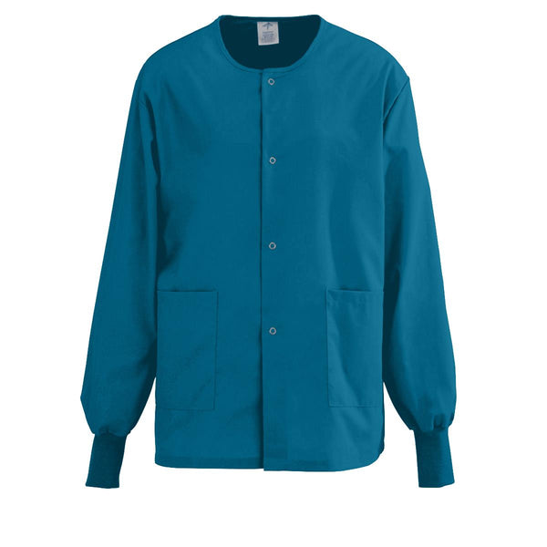 PerforMAX Unisex Snap-Front Warm-Up Jacket, Caribbean Blue, Size L, Angelica Color Code, 1/EA  (829JCBL-CA) Each