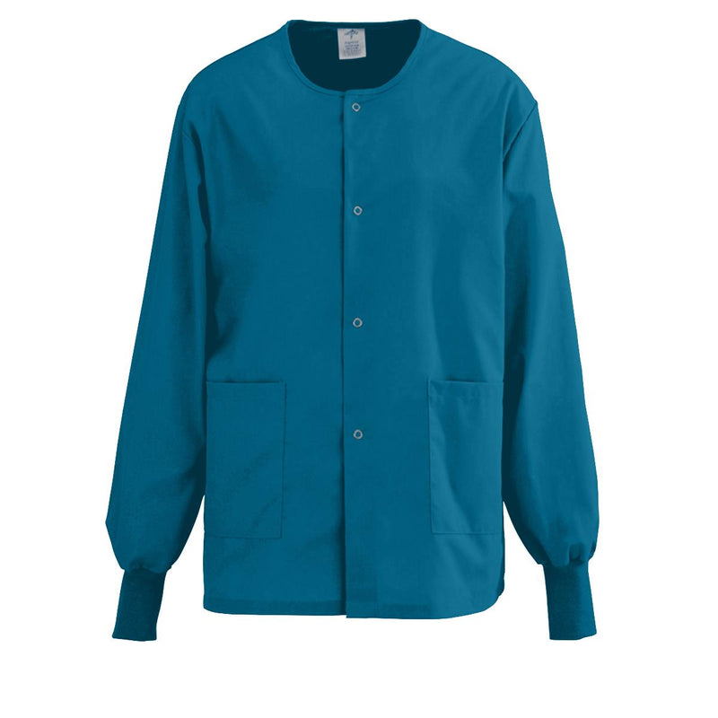 PerforMAX Unisex Snap-Front Warm-Up Jacket, Caribbean Blue, Size M, Angelica Color Code, 1/EA  (829JCBM-CA) Each