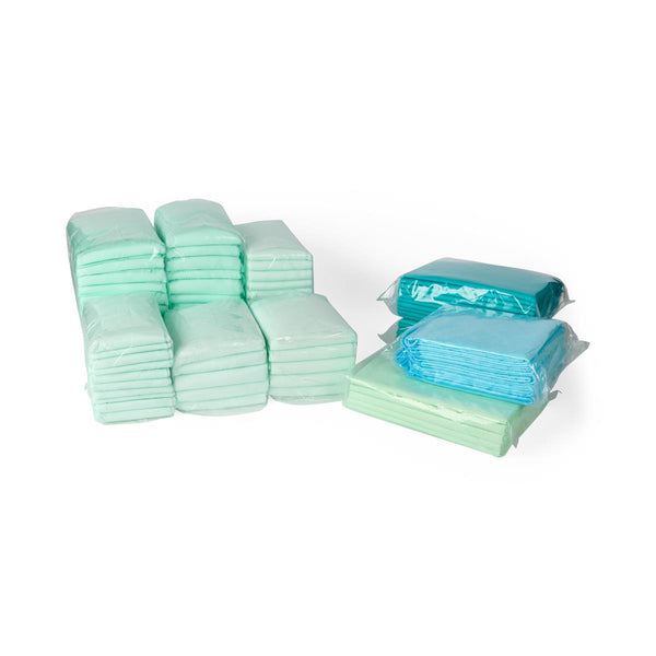 Fluff and Polymer Underpad, Heavy Absorbency, Quilted, 30" x 30", Teal, 10/BG (MSC282045Z) Bag of 10