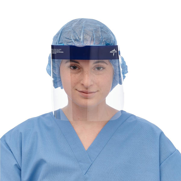 Disposable Face Shield with Foam Top and Elastic Band, Full Length, 7.5" Long, 24/BX (NONFS300Z) Box of 24