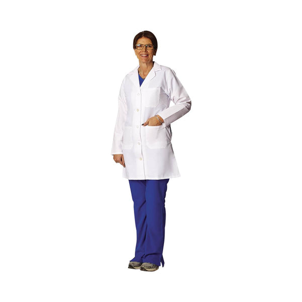 Women's Classic Staff-Length Lab Coat, White, Size 12, 1/EA  (MDT11WHT12E) Each