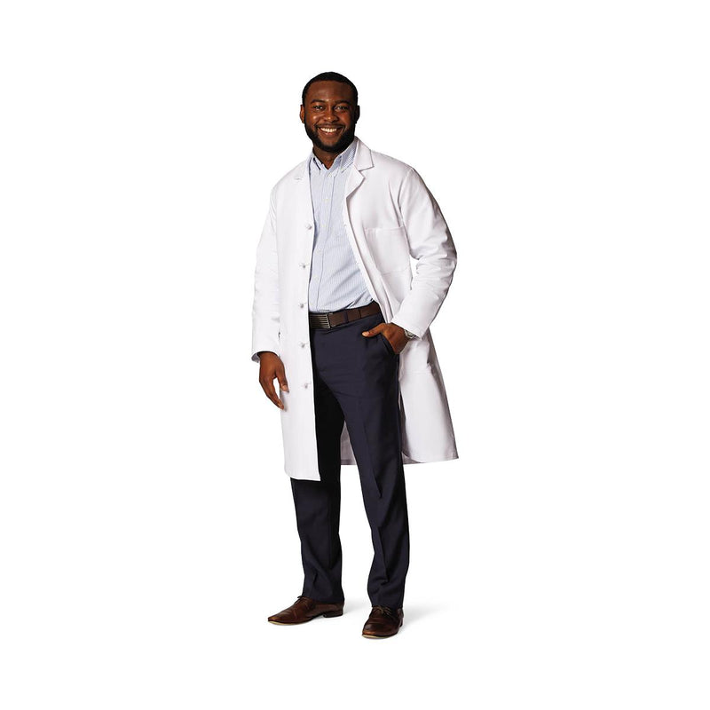 Medline Men's Premium Full Length Cotton Lab Coats, 1/EA (MDT17WHT46) Each